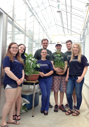 NU students helping monarch butterflies