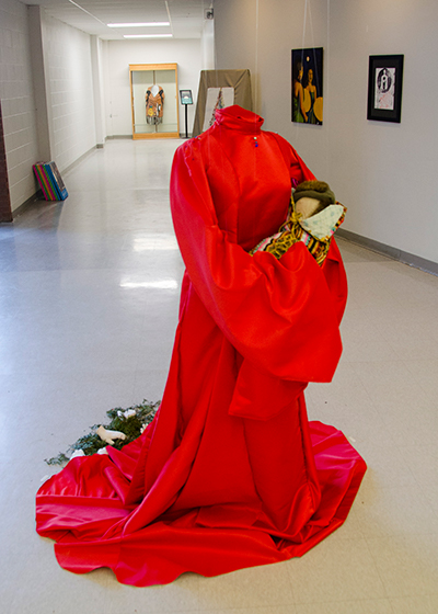 Art installation supporting National Day of Remembrance and Action on Violence Against Women