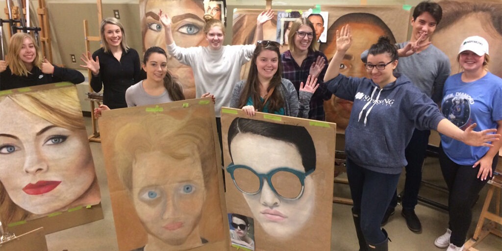 Big Heads on display