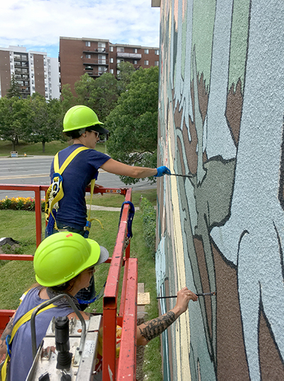 Laura Peturson completes urban mural for Up Here 2015