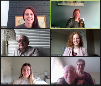 Students and donors connect during virtual awards social